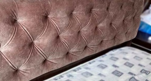 Перетяжка спинки кровати. Бологое